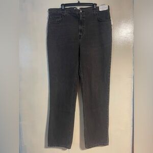 NWT Abercrombie & Fitch the 90s straight ultra high rise dark wash jeans sz 18L